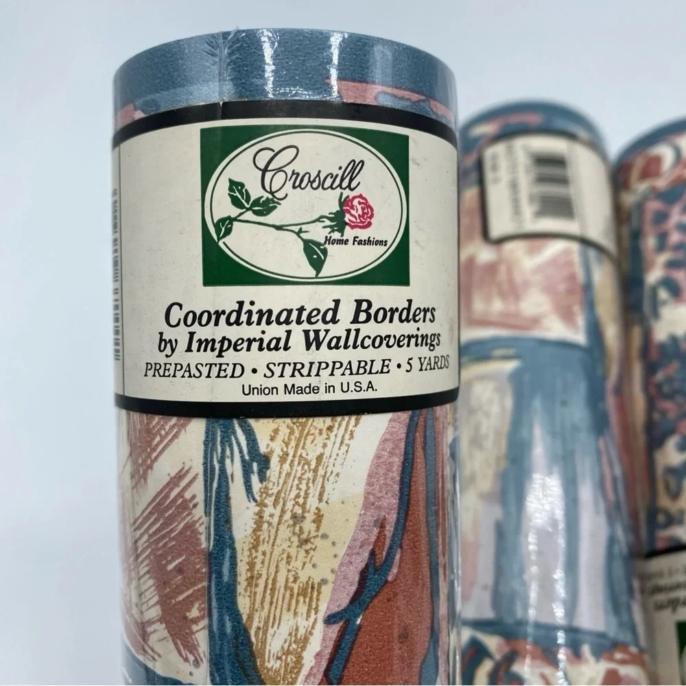 Croscill Coordinated Borders Imperial Wallcoverings Vintage 5 Yds Each Abstract